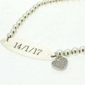 Crystal Heart Locket Bracelet