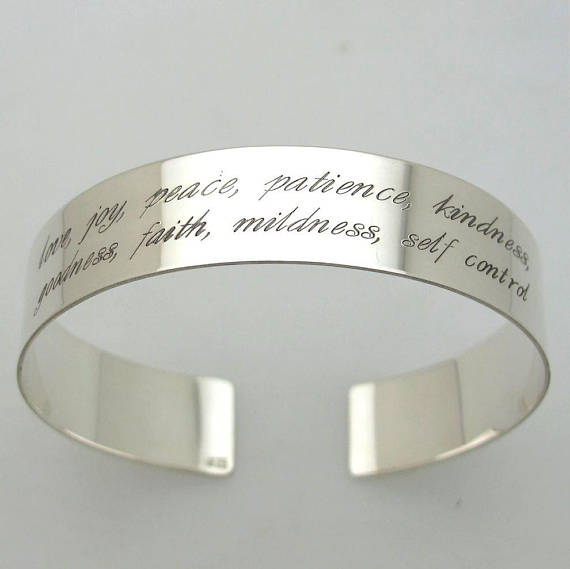 Mens Custom Engraved Gold Cuff