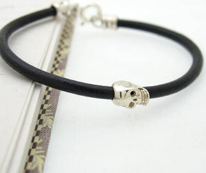 Skull Bracelet - Leather bracelet for Men