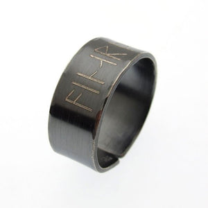 Norse Symbol ring - Viking black ring