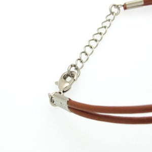 Medical Alert ID Leather Bracelet