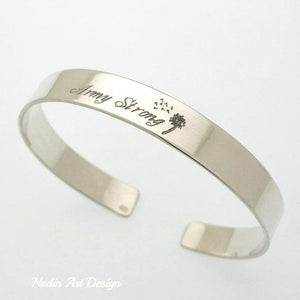 Army daughter silver bracelet