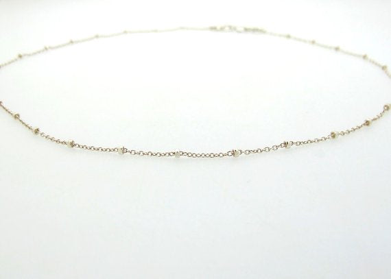 Sterling Silver Beaded Choker