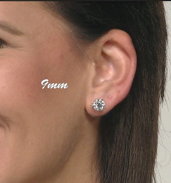 Tiny Studs. Cubic Zirconia Earrings
