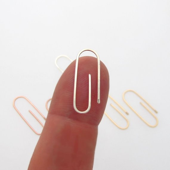 Gold Paper Clip Earrings