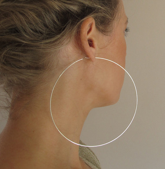 Large hoops, Lightweight Hoop Earrings