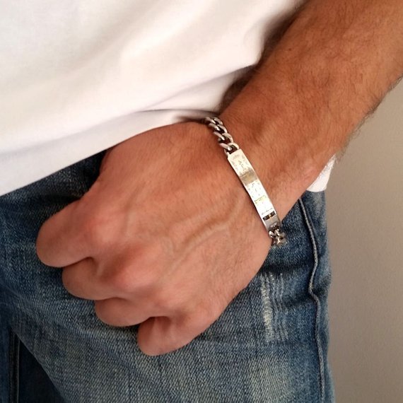 Engraved jewish bracelet