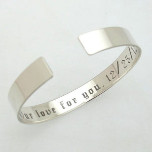 Father's Day Gift - Engraved Sterling Silver Bracelet