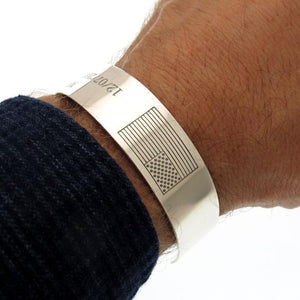 Air Force gift - Personalized Mens Cuff Bracelet