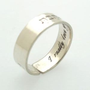 Custom writing Poesie ring - Women's Birthday Gift