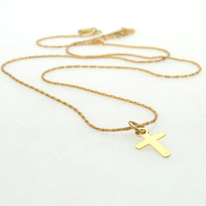 Gold Cross Choker Necklace