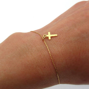 Gold Cross Choker Necklace