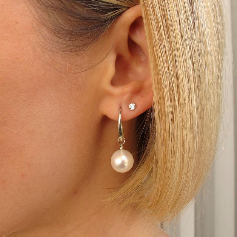 CLASSIQUE Baroque Pearl Earrings, Big Pearl Earrings, Large Pearl Earrings,  Baroque Pearl Earrings, Wedding Earrings, Bridal Earrings, - Etsy | Large pearl  earrings, Baroque pearl earrings, Bridal earrings