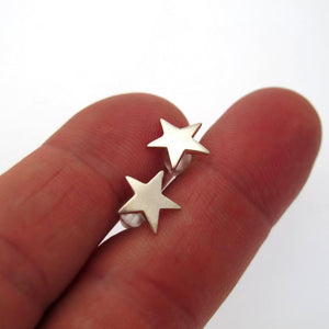 Star Stud Earrings in Sterling Silver