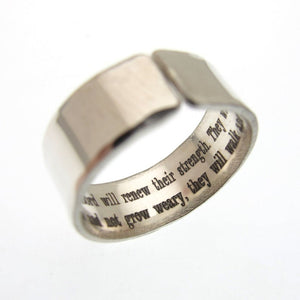 Isaiah 40:31 Personalized Sterling Silver Ring