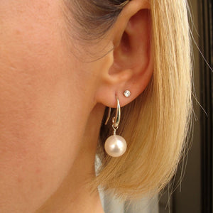 Ivory Freshwater White Pearl Earrings