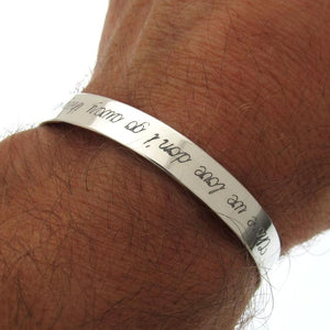 Personalized Mens Cuff - Adjustable bracelet