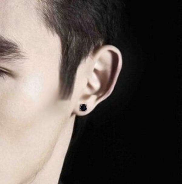 small black studs earrings for men