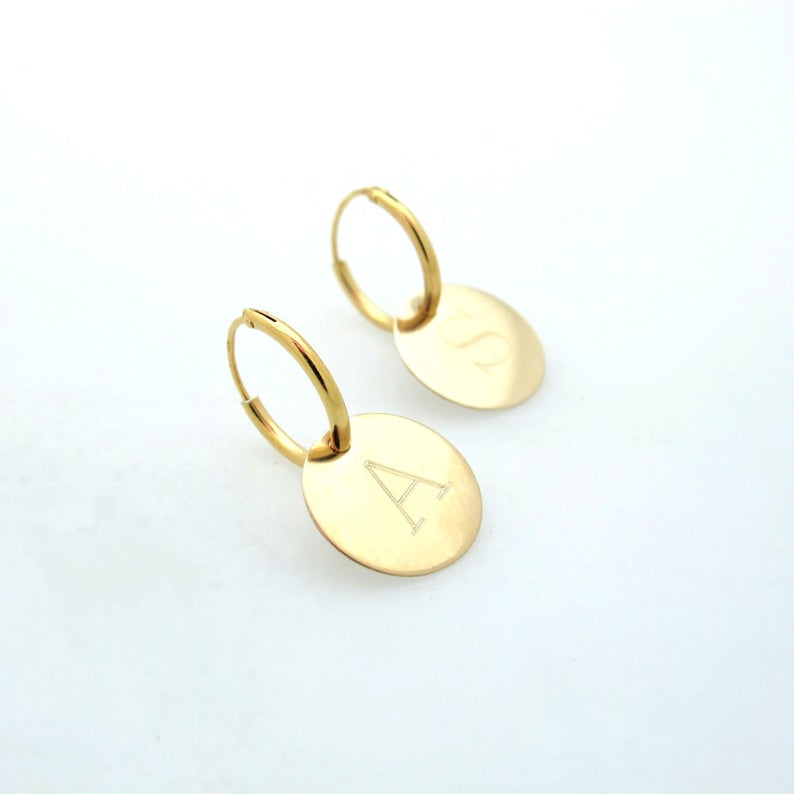 Initial Earrings - Birthday gfit for her