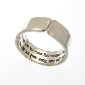 Isaiah 40:31 Personalized Sterling Silver Ring