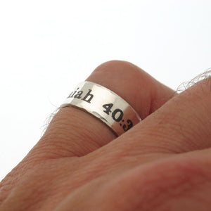 Isaiah 40:31 Personalized Sterling Silver Ring