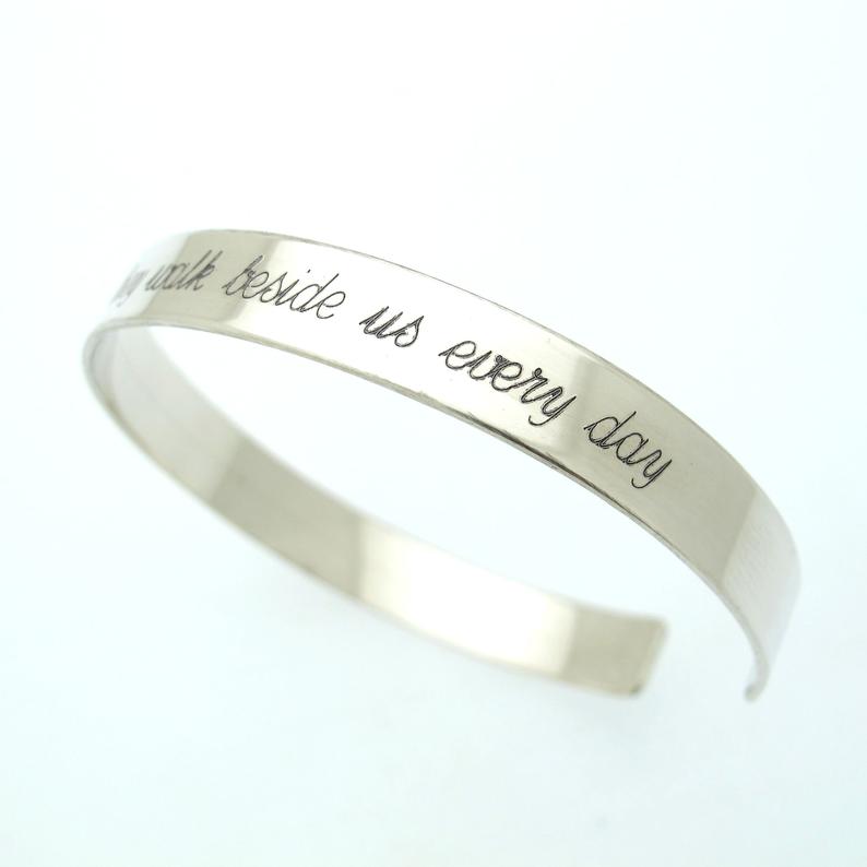 Custom Inspiration Bracelet Outside engraving Typewriting