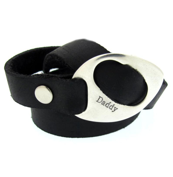 Personalized Leather Bracelet - Fathers Day Gift