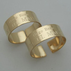 Mens Engraved Adjustable Ring