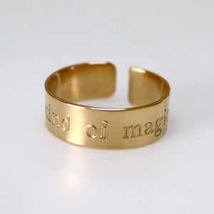 Mens Engraved Adjustable Ring