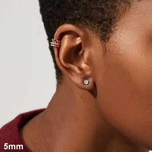 Round Crystal Stud earrings for men