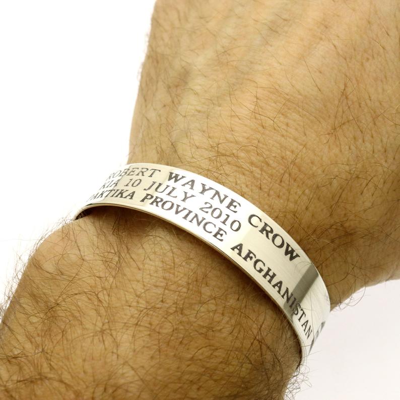 Army metal bracelet top