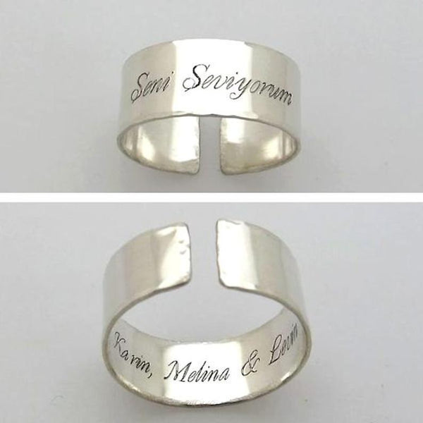 Graduation Gift - Custom Engraved Message Ring