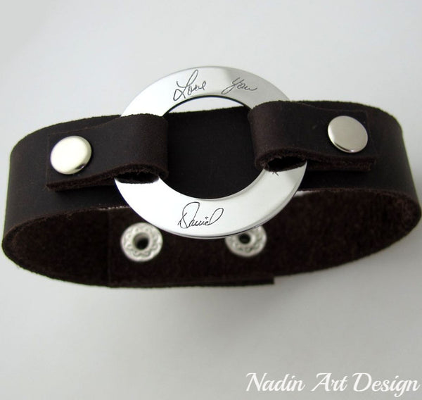 Handwriting engraved custom bracelet