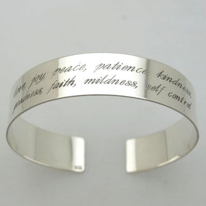 Silver Bracelet with Quote for Men