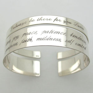 Silver Bracelet with Quote for Men