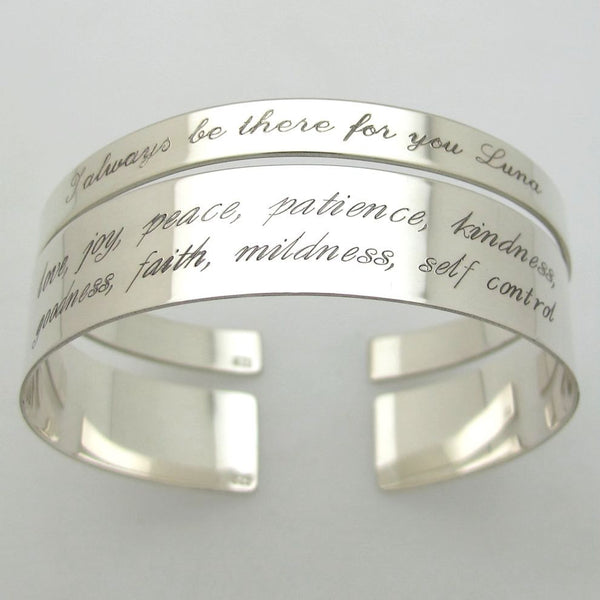 Silver Bracelet with Quote for Men
