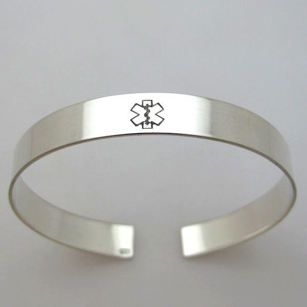 Custom engraved medical bracelet