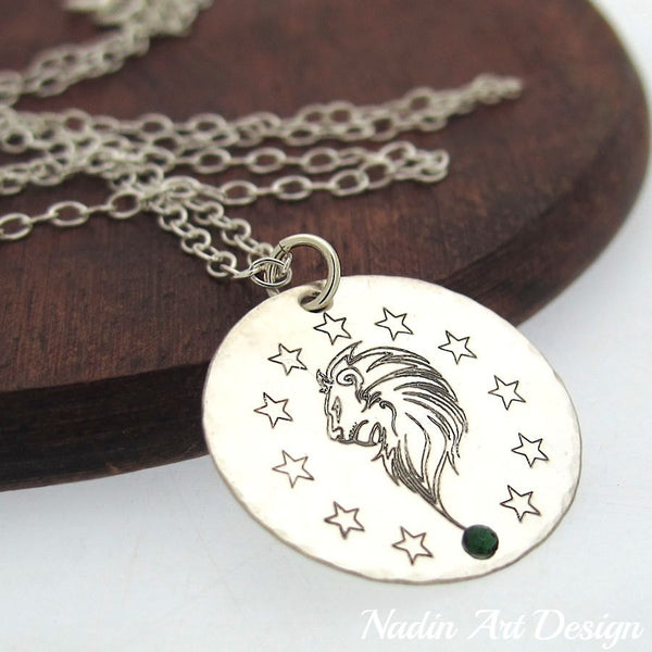 Leo zodiac sign birthday gift necklace 
