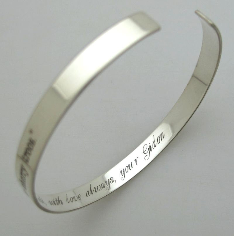 Custom Medical Alert Bracelet Sterling silver Cuff - Symbol of Life Cuff Bracelet