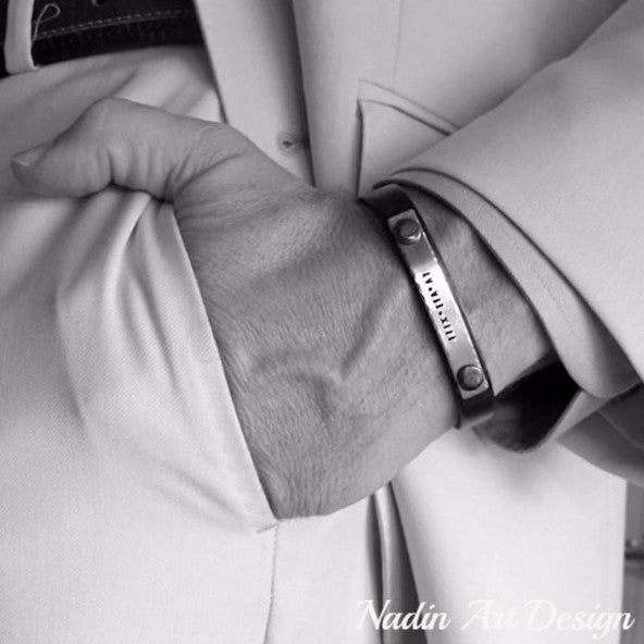 Mens Leather Bracelet - Anniversary Gift for Men