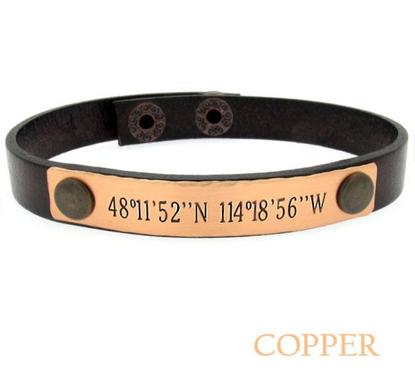 Mens Leather Bracelet - Anniversary Gift for Men