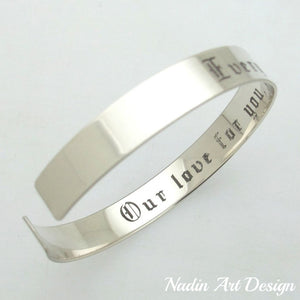 Engraved Mens Cuff - Custom Mens Jewelry