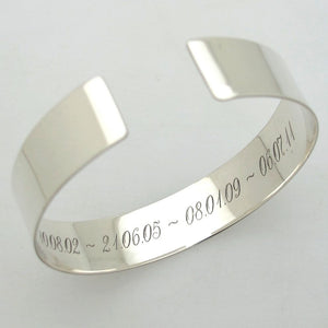 Silver Bracelet with Quote for Men