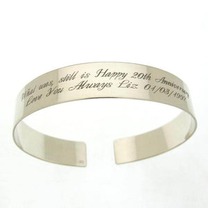 Quote bracelet - Engraved Cuff for Him