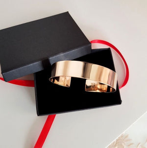 Engraved Gold Cuff Bracelet