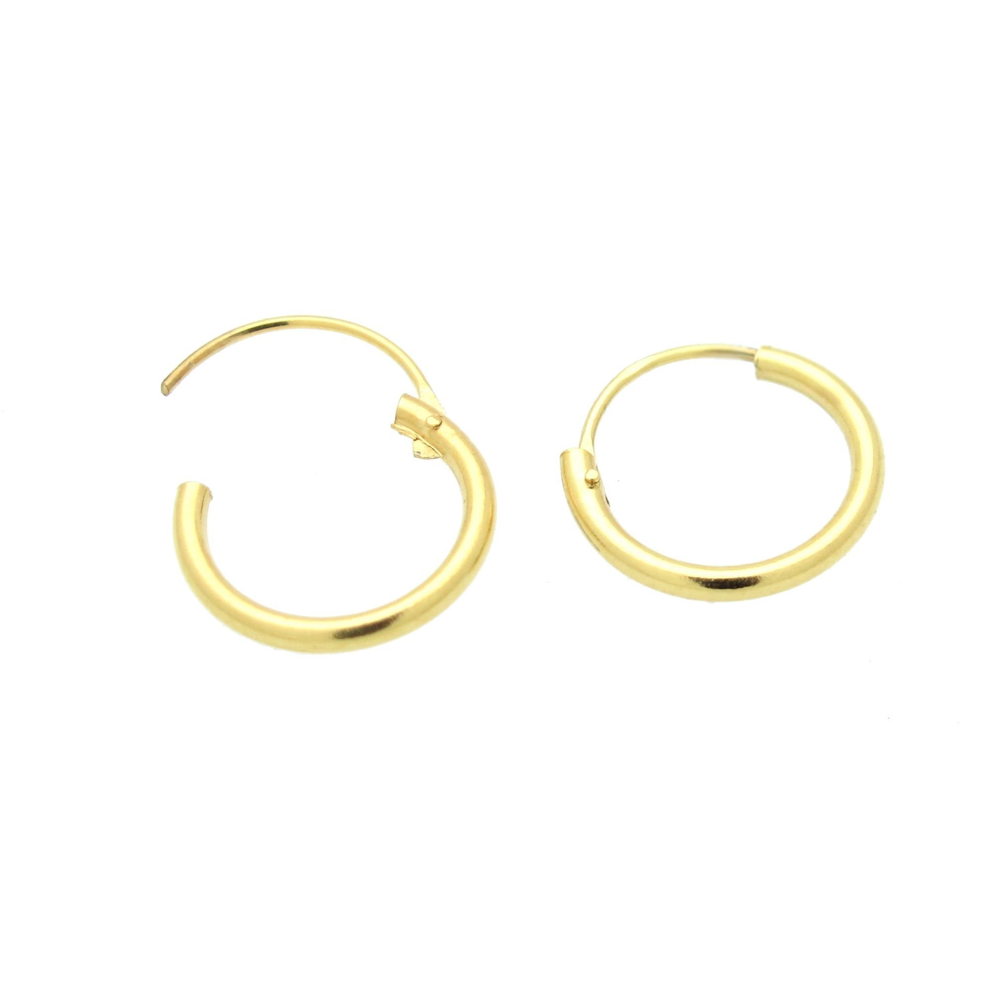CANDERE - A KALYAN JEWELLERS COMPANY 22K (916) BIS Hallmark Yellow Gold  Bali Earring for Men with Hoop wire closure.. : Amazon.in: Fashion