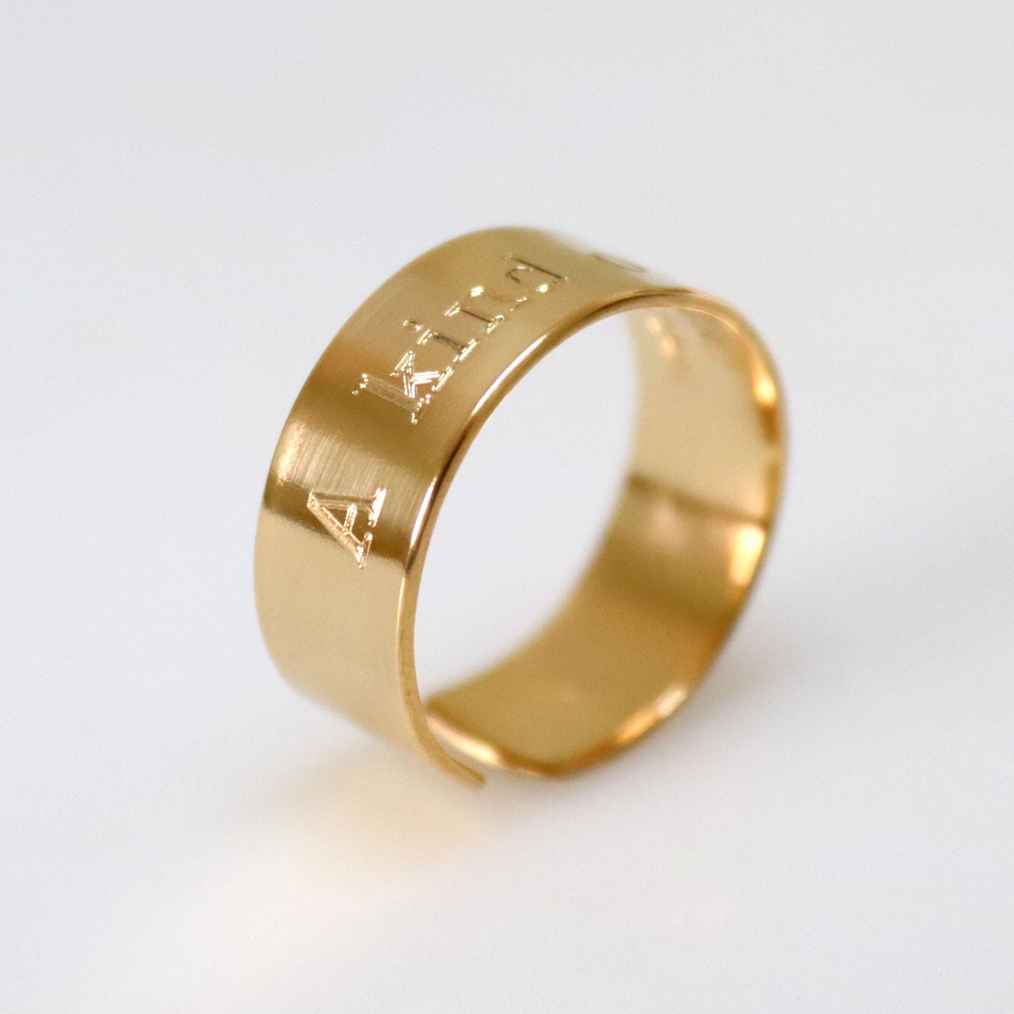 Men's Round Moissanite CZ Wide 925 Sterling Silver Adjustable Ring