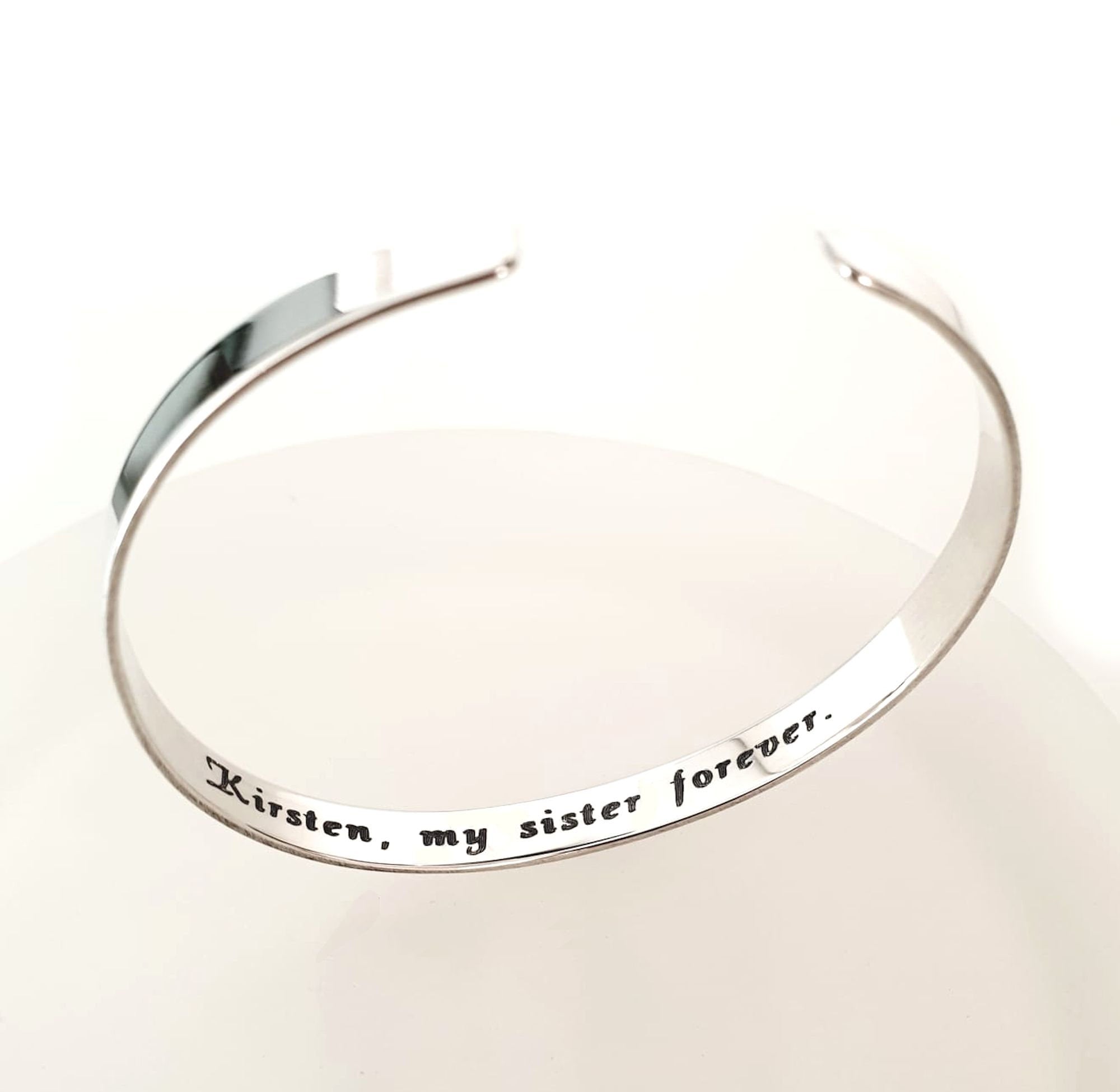 Carviell Bracelets for Women, Personalized Gifts for Her, Mom, Best Friend,  Inspirational Friendship Cuff for Teen Girls, Engraved, Birthday Gift  Jewelry, Adjustable, Stainless Steel, no gemstone : Buy Online at Best Price