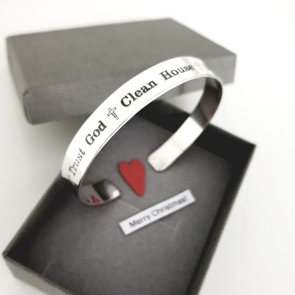 Trust God Personalized Sterling Silver Bracelet 