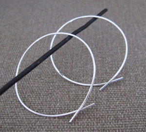 Omega Sterling Silver Hoop Earrings